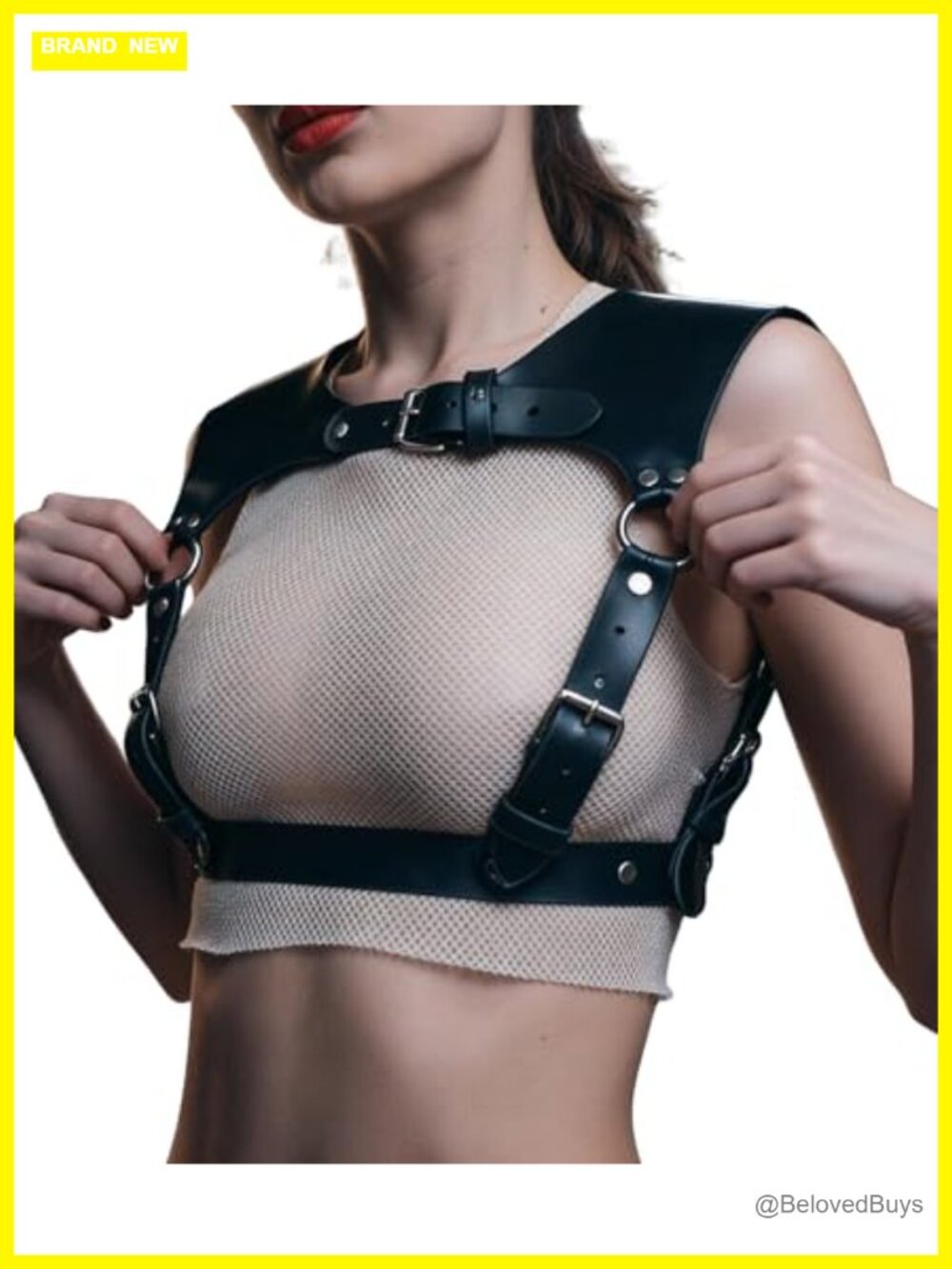 Adjustable Faux Leather Shoulder Harness Gothic Punk Belt Festival Rave Cosplay